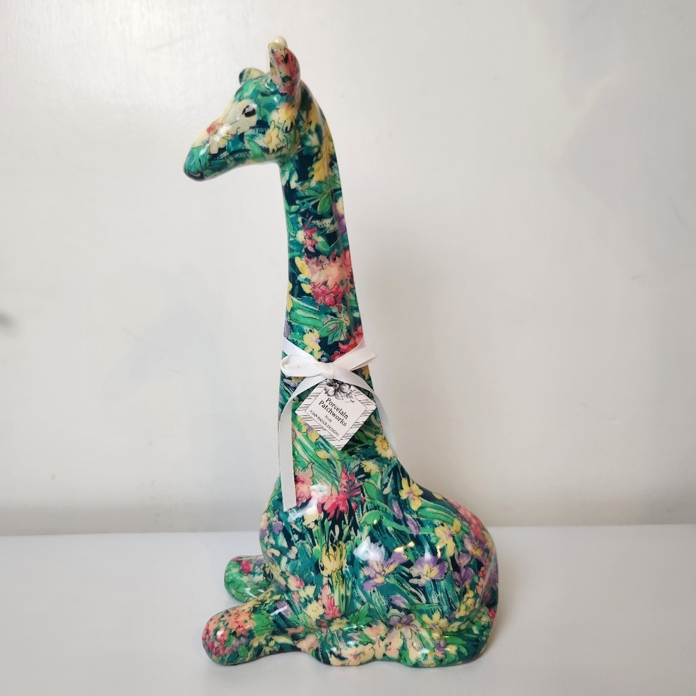 Porcelain Patchworks By Joan Baker Designs GIRAFFE Porcelain Art Sculpture